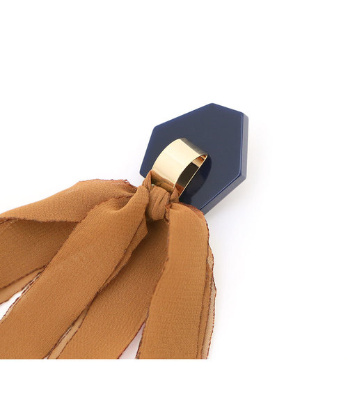 marjour（マージュール）の「CHIFFON RIBON PIERCE/EARRING（ピアス（両耳用）・レディース・ブラウン/キャメル/ブラウン系その他/イエロー系その他・ﾌﾘ-）」の10枚目の写真