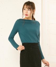 サーマルボートネックカットソー＊レディース/トップス/ワッフル/長袖[C3299]神戸レタス