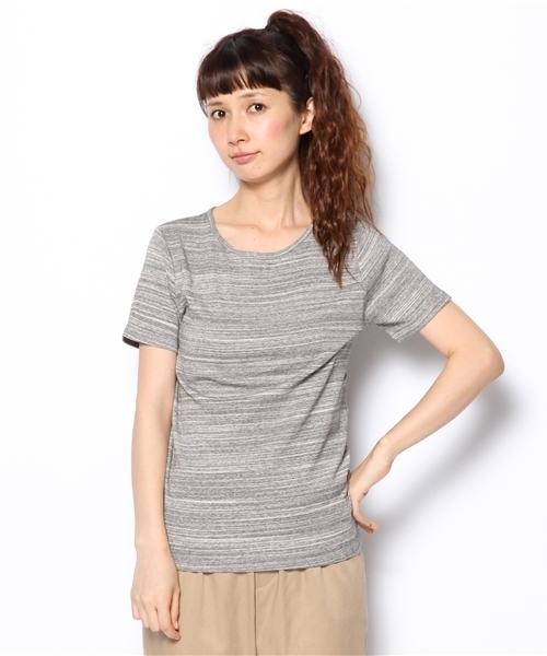 BEAMS BOY(ビームスボーイ)の「○BEAMS BOY / フライス 無地クルーT(Tシャツ/カットソー・レディース・ホワイト/ライトグレー/ブラック・ONE SIZE)」の3枚目の写真