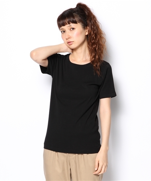 BEAMS BOY(ビームスボーイ)の「○BEAMS BOY / フライス 無地クルーT(Tシャツ/カットソー・レディース・ホワイト/ライトグレー/ブラック・ONE SIZE)」の1枚目の写真
