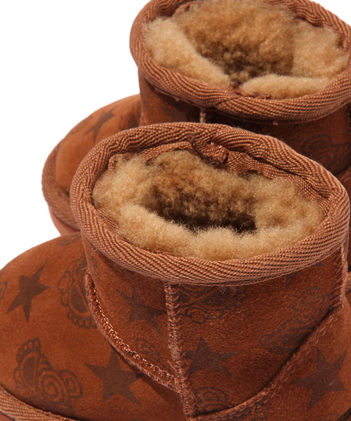 HYSTERIC MINI(ヒステリックミニ)の「STAR with MINI ムートンブーツ(ブーツ・キッズ・ブラック/ブラウン/ピンク・X-SMALL/SMALL/MEDIUM/LARGE)」の9枚目の写真