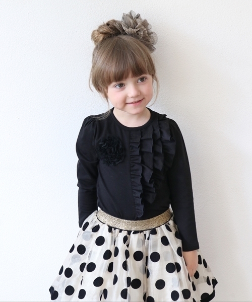 Rora(ローラ)の「Rora シェリー 長袖カットソー(Tシャツ/カットソー・キッズ・ブラック・90cm/110cm/100cm/120cm/130cm/140cm/150cm)」の8枚目の写真