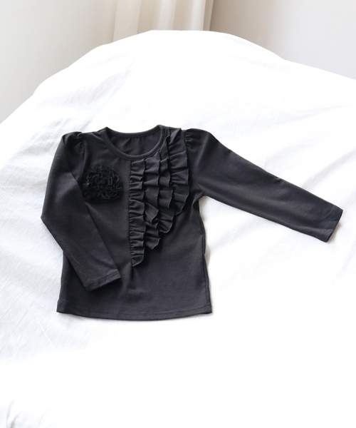 Rora(ローラ)の「Rora シェリー 長袖カットソー(Tシャツ/カットソー・キッズ・ブラック・90cm/110cm/100cm/120cm/130cm/140cm/150cm)」の4枚目の写真