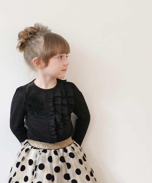 Rora(ローラ)の「Rora シェリー 長袖カットソー(Tシャツ/カットソー・キッズ・ブラック・90cm/110cm/100cm/120cm/130cm/140cm/150cm)」の9枚目の写真