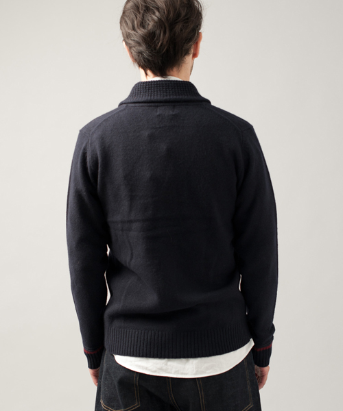 green label relaxing（グリーンレーベルリラクシング）の「◎LAMB SHAWL カーディガン 7G（カーディガン/ボレロ・メンズ・グレー/ダークグリーン/ネイビー/オレンジ・X-SMALL/SMALL/MEDIUM/LARGE/X-LARGE）」の6枚目の写真