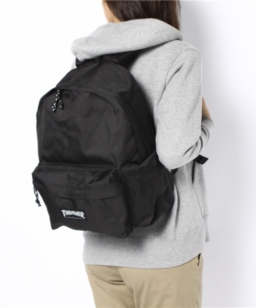 THRASHER(スラッシャー)の「WEGO/THRASHERナイロンデイパック(バックパック/リュック・レディース・ブラック・FREE)」の2枚目の写真