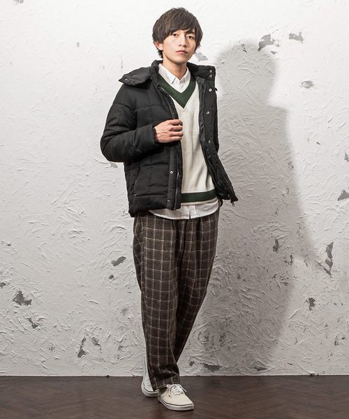 MinoriTY（マイノリティ）の「ウールタッチキルティング中綿ブルゾン（ダウンジャケット/コート・メンズ・ライトグレー/ブラック/ベージュ/ネイビー・M/L/XL）」の15枚目の写真