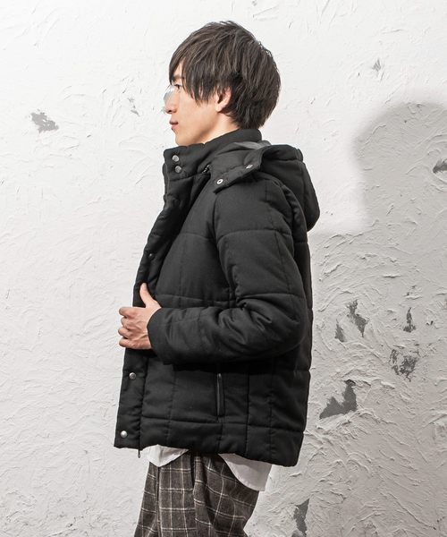 MinoriTY（マイノリティ）の「ウールタッチキルティング中綿ブルゾン（ダウンジャケット/コート・メンズ・ライトグレー/ブラック/ベージュ/ネイビー・M/L/XL）」の13枚目の写真