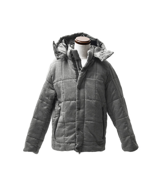 MinoriTY（マイノリティ）の「ウールタッチキルティング中綿ブルゾン（ダウンジャケット/コート・メンズ・ライトグレー/ブラック/ベージュ/ネイビー・M/L/XL）」の17枚目の写真