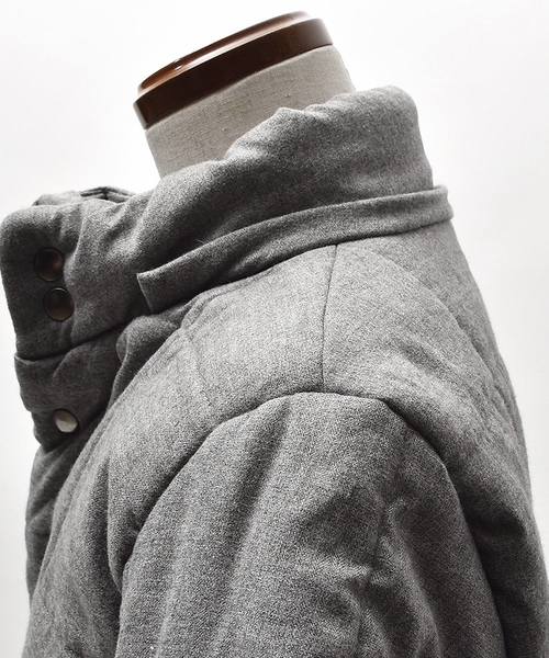 MinoriTY（マイノリティ）の「ウールタッチキルティング中綿ブルゾン（ダウンジャケット/コート・メンズ・ライトグレー/ブラック/ベージュ/ネイビー・M/L/XL）」の12枚目の写真