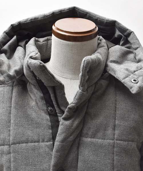 MinoriTY（マイノリティ）の「ウールタッチキルティング中綿ブルゾン（ダウンジャケット/コート・メンズ・ライトグレー/ブラック/ベージュ/ネイビー・M/L/XL）」の14枚目の写真