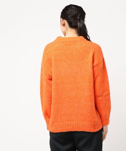 KOBE LETTUCE（コウベレタス）の「クルーネックオーバーサイズニットトップス＊レディース/セーター[C3592]神戸レタス（ニット/セーター・レディース・チャコールグレー/サックスブルー/ラベンダー/オレンジ・FREE）」の5枚目の写真