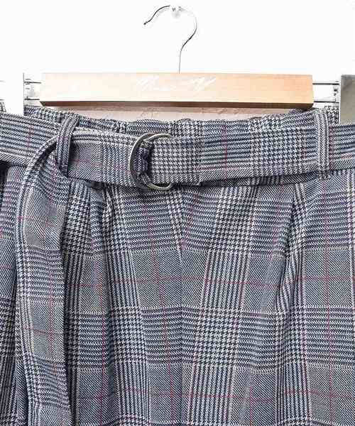 MinoriTY（マイノリティ）の「ベルト付きチェックワイドパンツ（その他パンツ・メンズ・ベージュ/ネイビー/グレー・M/L）」の14枚目の写真