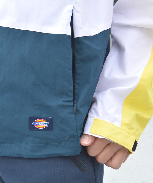 Dickies(ディッキーズ)の「Dickies/ ディッキーズ COOLMAX TC プリントリラックスフィット配色トラックJKT(ブルゾン・メンズ・パープル/イエロー・M/L/XL)」の7枚目の写真