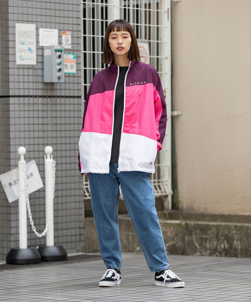 Dickies(ディッキーズ)の「Dickies/ ディッキーズ COOLMAX TC プリントリラックスフィット配色トラックJKT(ブルゾン・メンズ・パープル/イエロー・M/L/XL)」の12枚目の写真