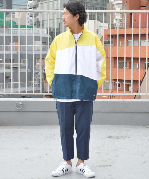 Dickies(ディッキーズ)の「Dickies/ ディッキーズ COOLMAX TC プリントリラックスフィット配色トラックJKT(ブルゾン・メンズ・パープル/イエロー・M/L/XL)」の13枚目の写真