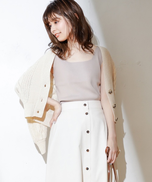 natural couture（ナチュラルクチュール）の「テープヤーンショートカーデ（カーディガン/ボレロ・レディース・アイボリー/グレイッシュベージュ/サーモンピンク・FREE）」の19枚目の写真