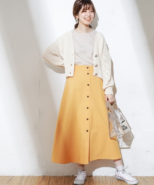 natural couture（ナチュラルクチュール）の「テープヤーンショートカーデ（カーディガン/ボレロ・レディース・アイボリー/グレイッシュベージュ/サーモンピンク・FREE）」の20枚目の写真