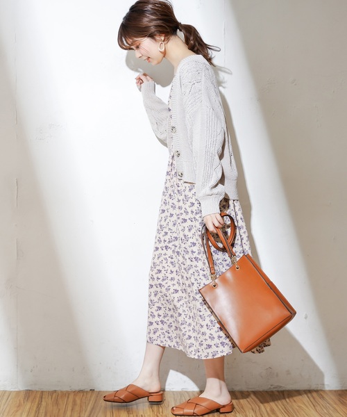 natural couture（ナチュラルクチュール）の「テープヤーンショートカーデ（カーディガン/ボレロ・レディース・アイボリー/グレイッシュベージュ/サーモンピンク・FREE）」の11枚目の写真