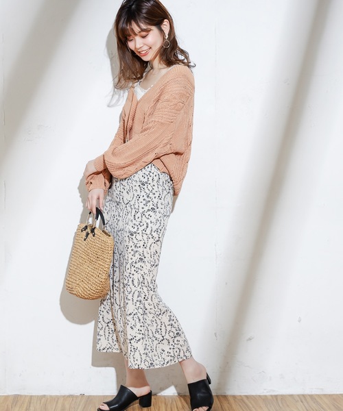 natural couture（ナチュラルクチュール）の「テープヤーンショートカーデ（カーディガン/ボレロ・レディース・アイボリー/グレイッシュベージュ/サーモンピンク・FREE）」の14枚目の写真