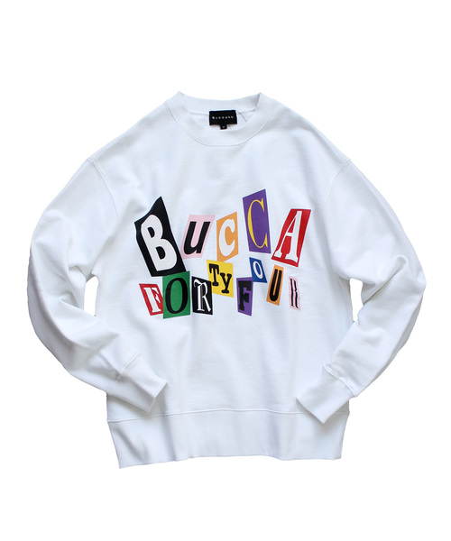 BUCCA 44（ブッカフォーティーフォー）の「【BUCCA 44】アソートロゴクルーネックスウェット（スウェット・メンズ・ブラック/ホワイト/杢グレー・XXX-LARGE/LARGE/XX-LARGE/MEDIUM/X-LARGE）」の6枚目の写真