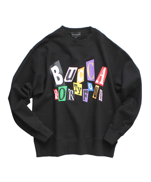 BUCCA 44（ブッカフォーティーフォー）の「【BUCCA 44】アソートロゴクルーネックスウェット（スウェット・メンズ・ブラック/ホワイト/杢グレー・XXX-LARGE/LARGE/XX-LARGE/MEDIUM/X-LARGE）」の7枚目の写真