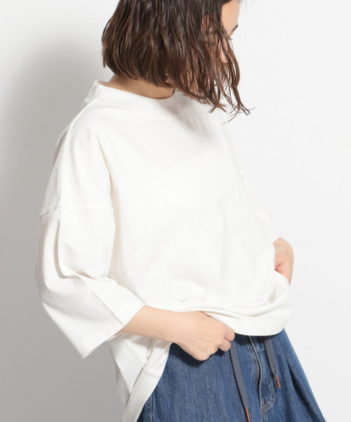 niko and...（ニコアンド）の「チビハイネックビッグプルオーバー（Tシャツ/カットソー・レディース・ライトグリーン/チャコール/ブラウン/オフホワイト・FREE）」の8枚目の写真