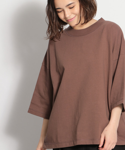 niko and...（ニコアンド）の「チビハイネックビッグプルオーバー（Tシャツ/カットソー・レディース・ライトグリーン/チャコール/ブラウン/オフホワイト・FREE）」の9枚目の写真