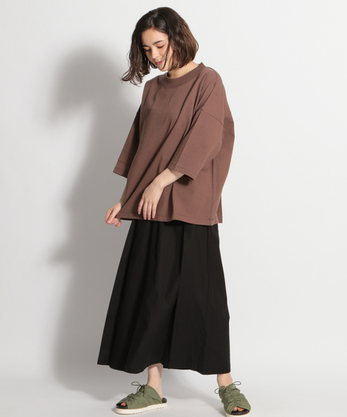 niko and...（ニコアンド）の「チビハイネックビッグプルオーバー（Tシャツ/カットソー・レディース・ライトグリーン/チャコール/ブラウン/オフホワイト・FREE）」の13枚目の写真