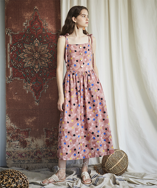 セール Ines スリーブレス マルチドット ワンピース ワンピース Ines イネス のファッション通販 Zozotown