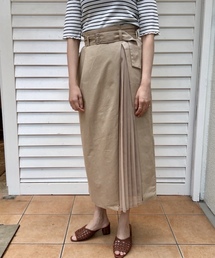 Culture Medium（カルチャーミディアム）の「綿ツイル×シフォンプリーツ切替スカート（スカート）」