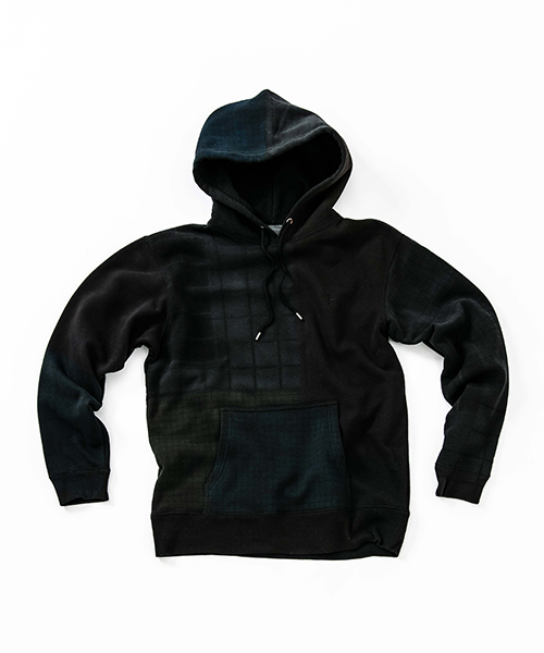 ACANTHUS(アカンサス)の「mpa2011-patchwork mix print parka パーカー(パーカー・メンズ・グレー/ブラック・S/M/L/XL)」の7枚目の写真