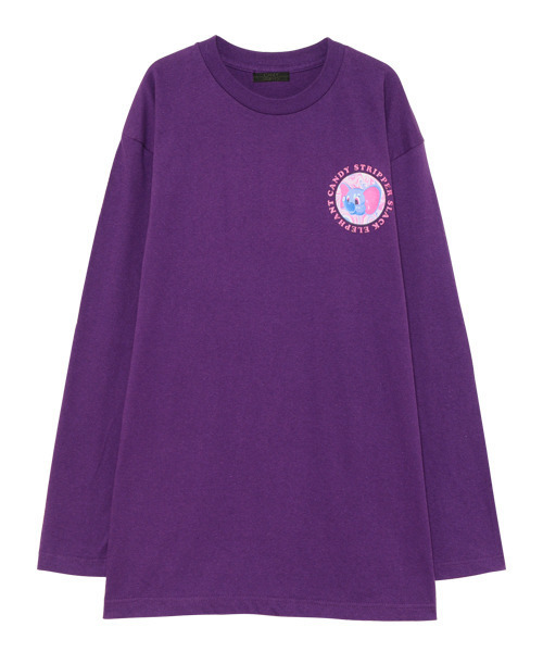 Candy Stripper（キャンディストリッパー）の「SLACK ELEPHANT L/S Tシャツ（Tシャツ/カットソー・レディース・オフホワイト/パープル/ピンク/ブラック・2）」の4枚目の写真