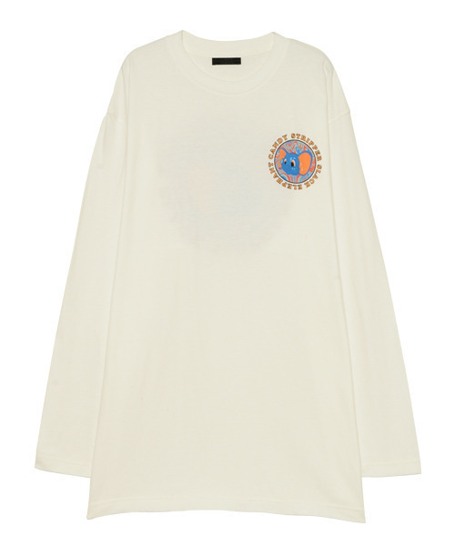 Candy Stripper（キャンディストリッパー）の「SLACK ELEPHANT L/S Tシャツ（Tシャツ/カットソー・レディース・オフホワイト/パープル/ピンク/ブラック・2）」の2枚目の写真
