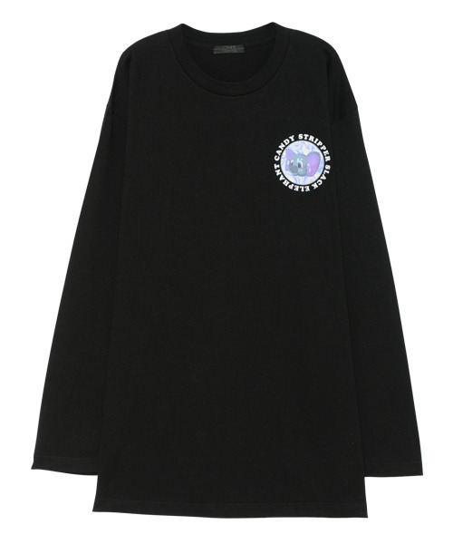 Candy Stripper（キャンディストリッパー）の「SLACK ELEPHANT L/S Tシャツ（Tシャツ/カットソー・レディース・オフホワイト/パープル/ピンク/ブラック・2）」の3枚目の写真