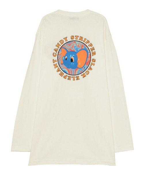 Candy Stripper（キャンディストリッパー）の「SLACK ELEPHANT L/S Tシャツ（Tシャツ/カットソー・レディース・オフホワイト/パープル/ピンク/ブラック・2）」の9枚目の写真