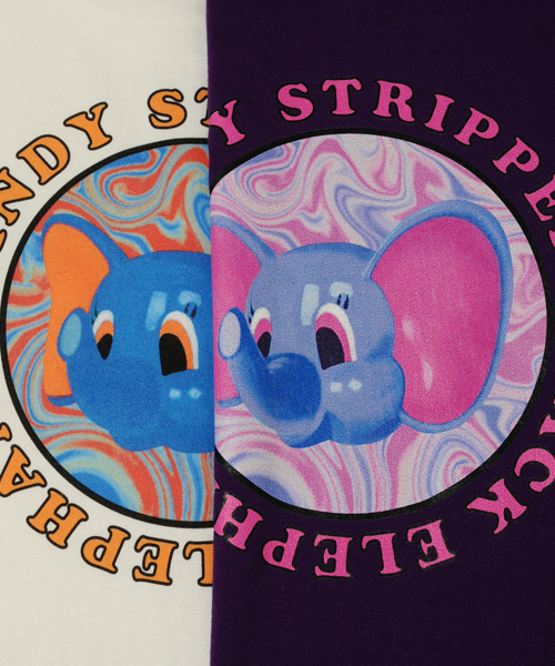 Candy Stripper（キャンディストリッパー）の「SLACK ELEPHANT L/S Tシャツ（Tシャツ/カットソー・レディース・オフホワイト/パープル/ピンク/ブラック・2）」の12枚目の写真