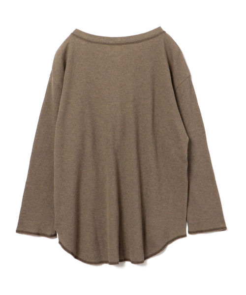 SHIPS(シップス)の「PrimaryNavyLabel:コットンワッフルヘンリーネック(Tシャツ/カットソー・レディース・ライトグレー/ベージュ・38/36)」の7枚目の写真