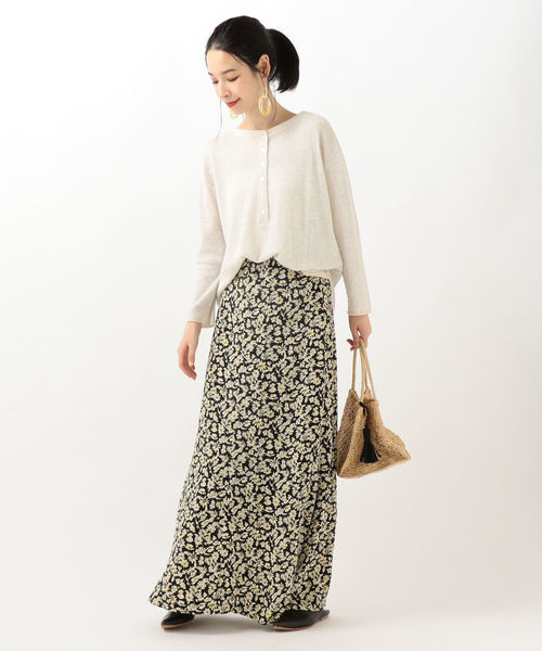 SHIPS(シップス)の「PrimaryNavyLabel:コットンワッフルヘンリーネック(Tシャツ/カットソー・レディース・ライトグレー/ベージュ・38/36)」の15枚目の写真