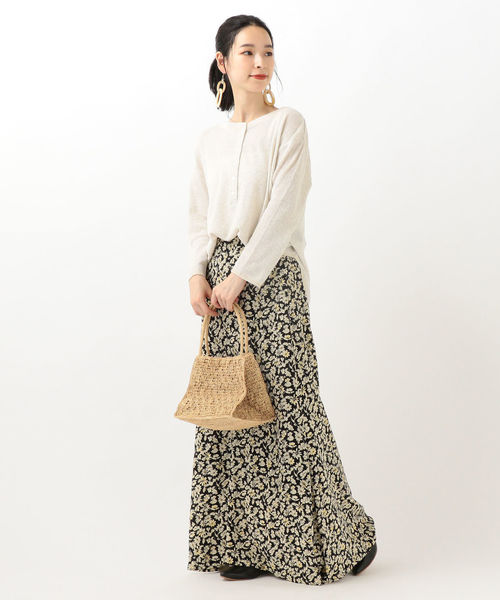 SHIPS(シップス)の「PrimaryNavyLabel:コットンワッフルヘンリーネック(Tシャツ/カットソー・レディース・ライトグレー/ベージュ・38/36)」の16枚目の写真