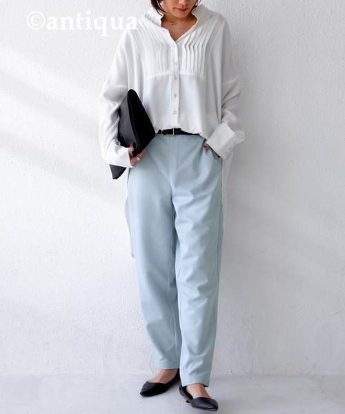 antiqua(アンティカ)の「ポンチテーパードパンツ(その他パンツ・レディース・ブラック/チャコール/ブルー系その他/ミント・FREE)」の12枚目の写真