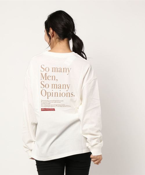 archives（アルシーヴ）の「ロゴプリントロンT（Tシャツ/カットソー・レディース・ブラウン/グレー/オフホワイト・MEDIUM）」の6枚目の写真