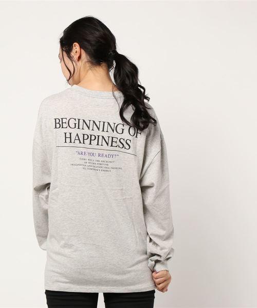 archives（アルシーヴ）の「ロゴプリントロンT（Tシャツ/カットソー・レディース・ブラウン/グレー/オフホワイト・MEDIUM）」の4枚目の写真