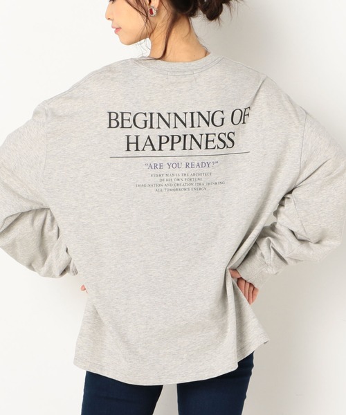 archives（アルシーヴ）の「ロゴプリントロンT（Tシャツ/カットソー・レディース・ブラウン/グレー/オフホワイト・MEDIUM）」の3枚目の写真