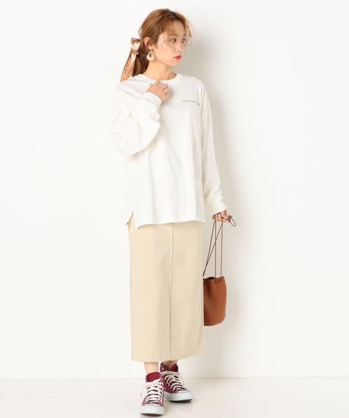 archives（アルシーヴ）の「ロゴプリントロンT（Tシャツ/カットソー・レディース・ブラウン/グレー/オフホワイト・MEDIUM）」の14枚目の写真