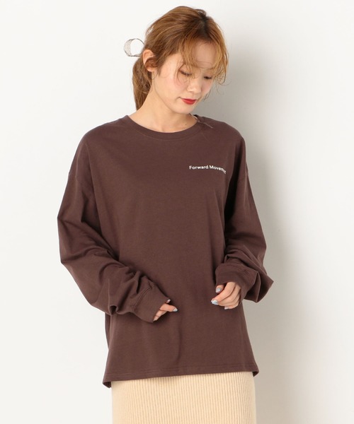 archives（アルシーヴ）の「ロゴプリントロンT（Tシャツ/カットソー・レディース・ブラウン/グレー/オフホワイト・MEDIUM）」の8枚目の写真