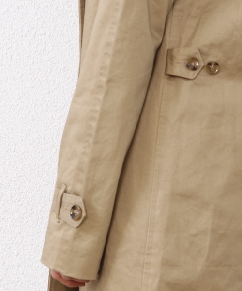 coen(コーエン)の「サテントレンチコート(トレンチコート・レディース・ベージュ/ネイビー・MEDIUM/LARGE)」の9枚目の写真