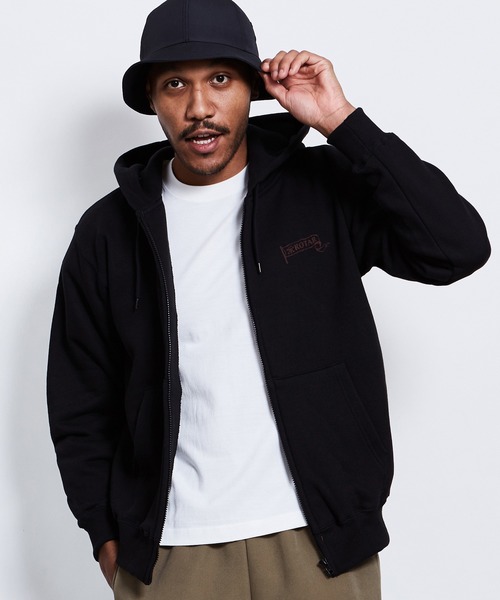 ROTAR(ローター)の「FAT ROGER Flag 1p Zip Up PARKA ジップアップ パーカー(パーカー・メンズ・ヘザーグレー/ブラック・LARGE/MEDIUM/SMALL/X-LARGE)」の1枚目の写真