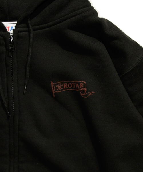 ROTAR(ローター)の「FAT ROGER Flag 1p Zip Up PARKA ジップアップ パーカー(パーカー・メンズ・ヘザーグレー/ブラック・LARGE/MEDIUM/SMALL/X-LARGE)」の9枚目の写真
