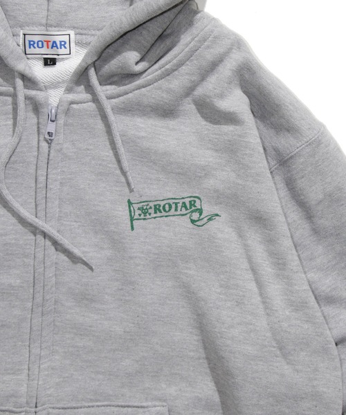 ROTAR(ローター)の「FAT ROGER Flag 1p Zip Up PARKA ジップアップ パーカー(パーカー・メンズ・ヘザーグレー/ブラック・LARGE/MEDIUM/SMALL/X-LARGE)」の8枚目の写真